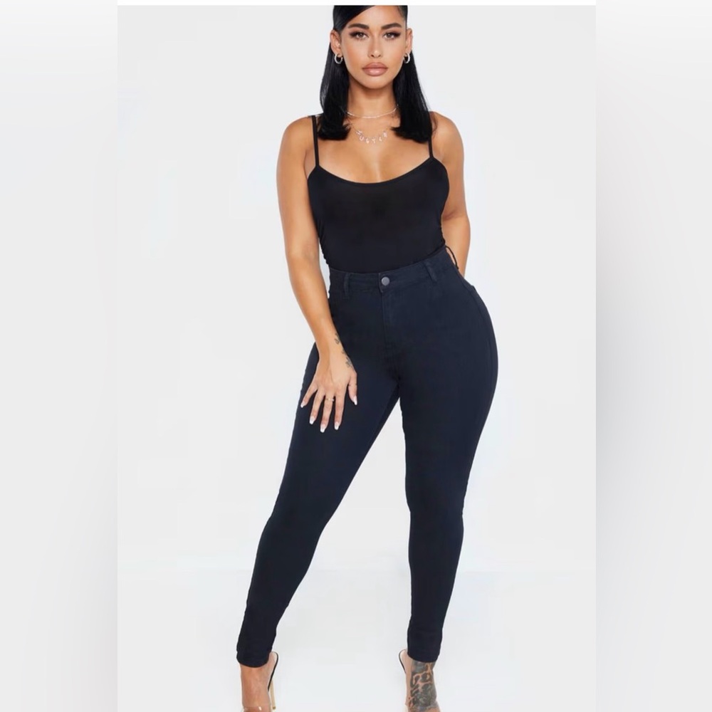 PLT Black High Waist Jeans